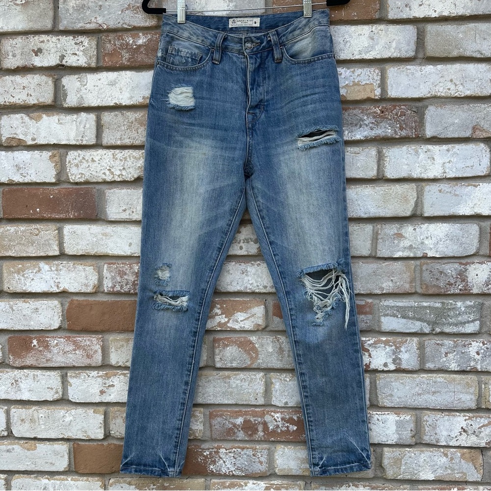 Angel Kiss Ripped Distressed Jeans